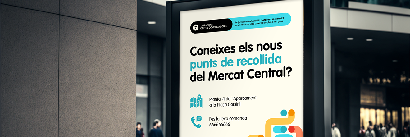 Cartelleria digital dels punts de recollida del Mercat Central