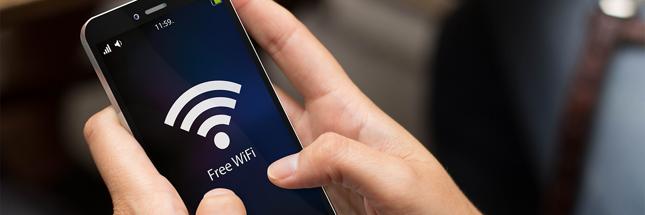 Imatge d'un mòvil on es veu l'icona del wifi